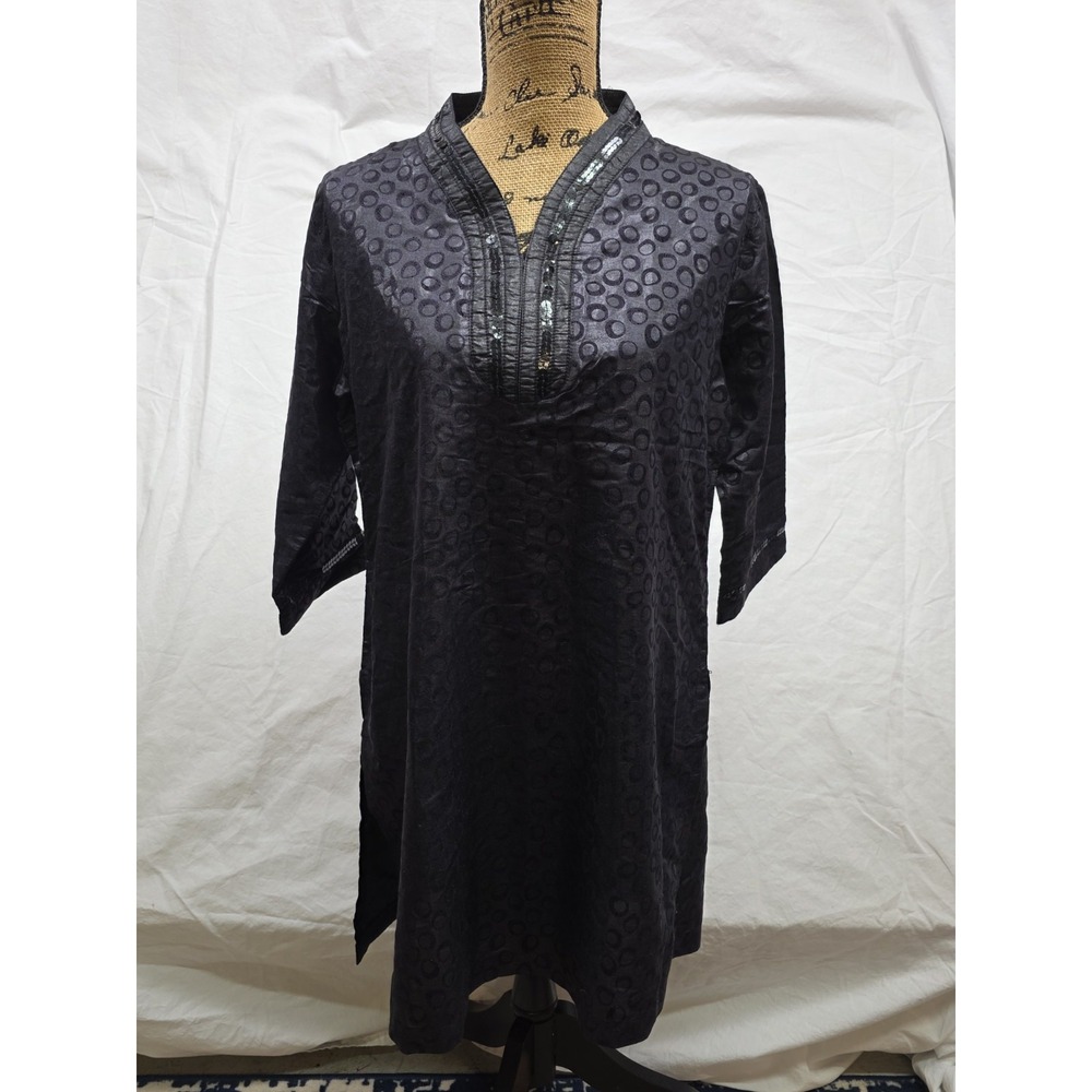 Fusion Spirit Of Touch Ethnic Tunic Blouse Deep‎ Purple Size XL